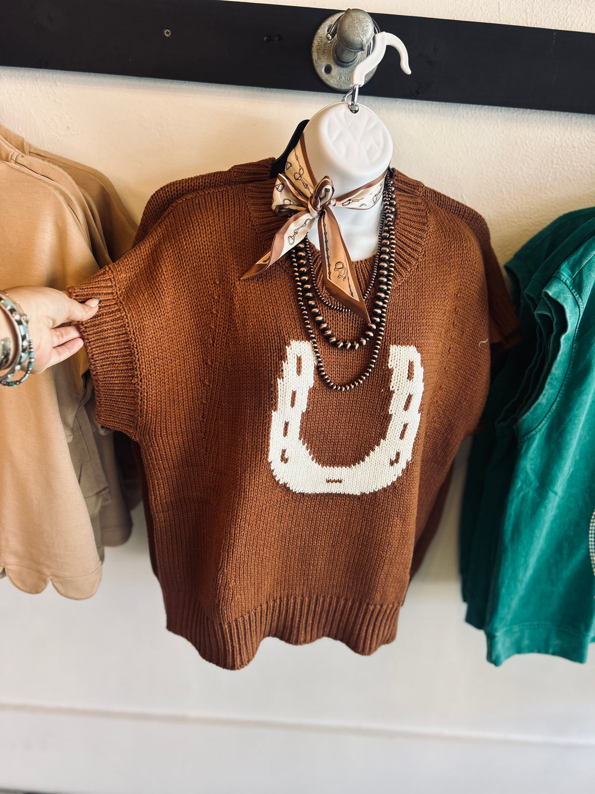 Brown knit top