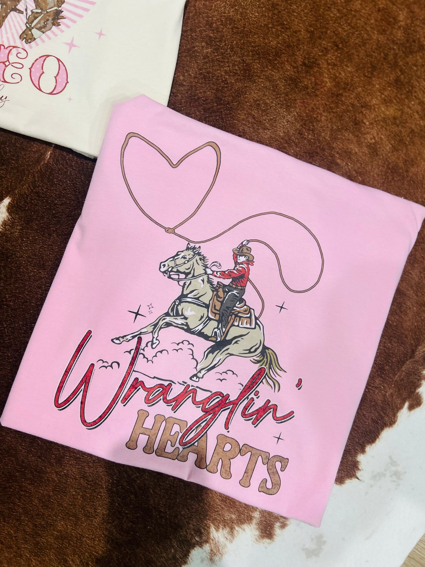 Wranglin hearts t-shirt