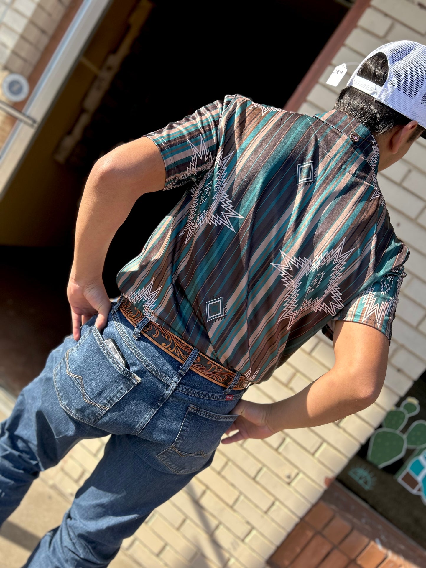 Retro cowboy polo