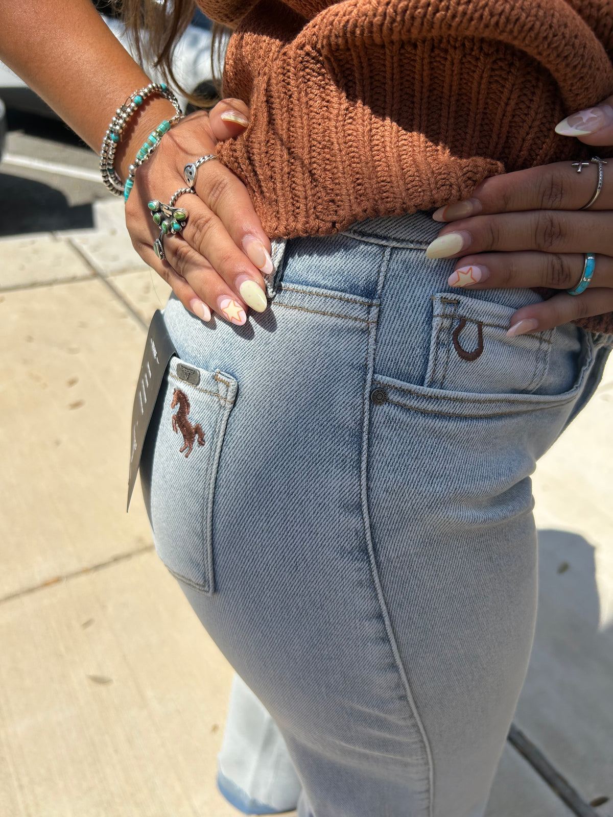 Pony barrel jeans