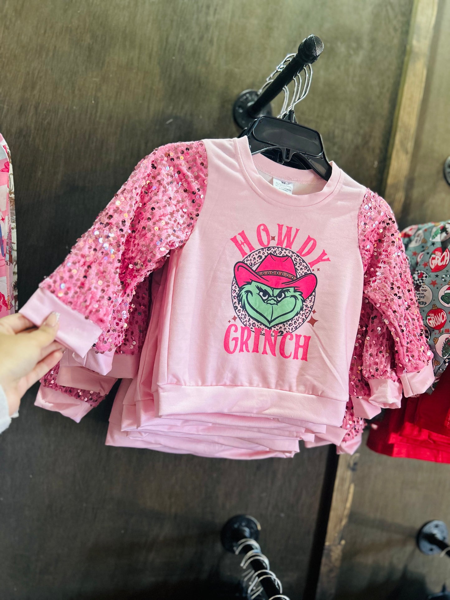 Howdy Green Face sweater