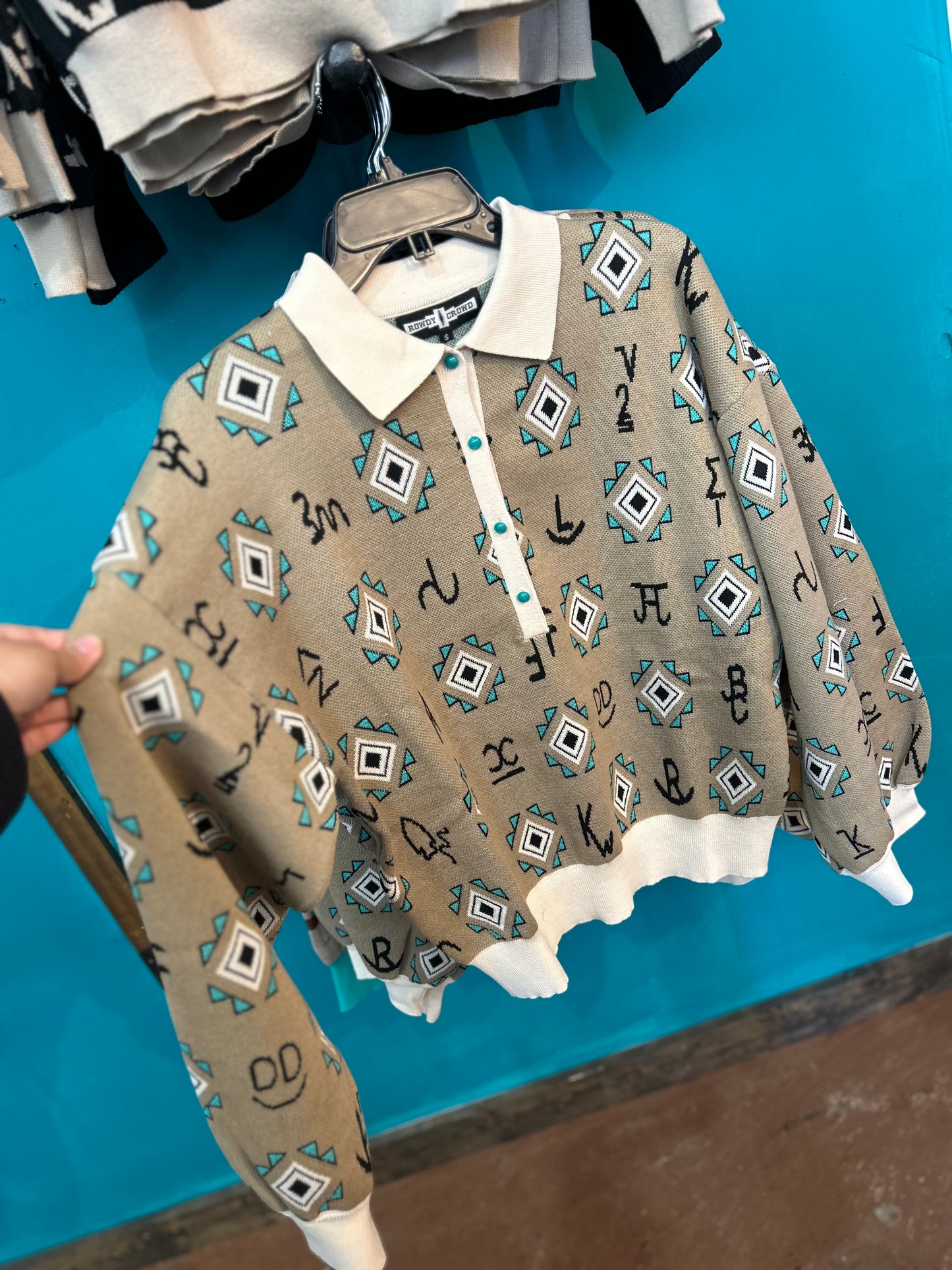 Panhandle knit pullover