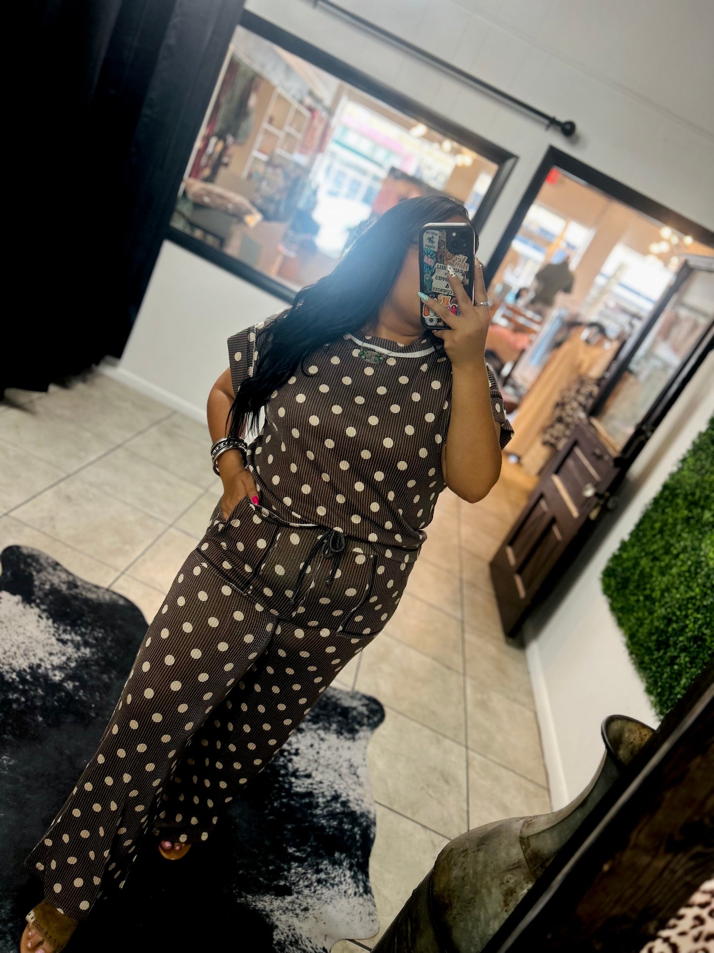 Polka dot top