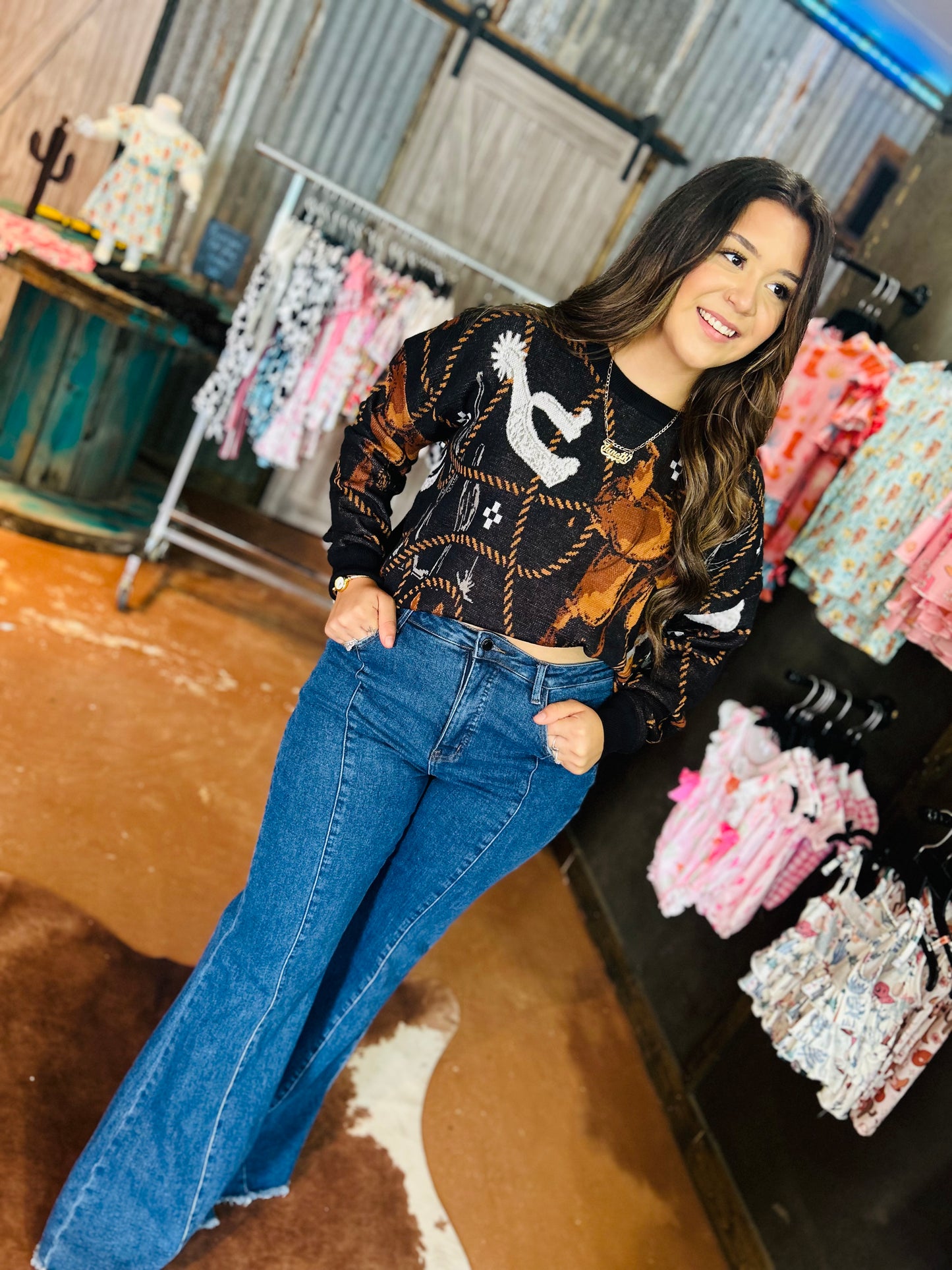 Fall cowgirl sweater