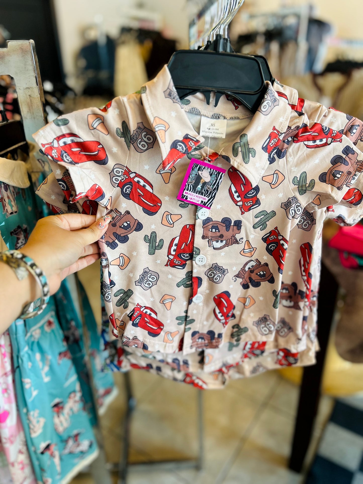 Boys western cars polo