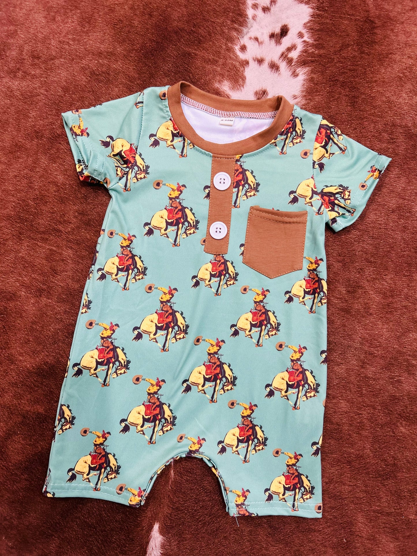 Buckin horse romper