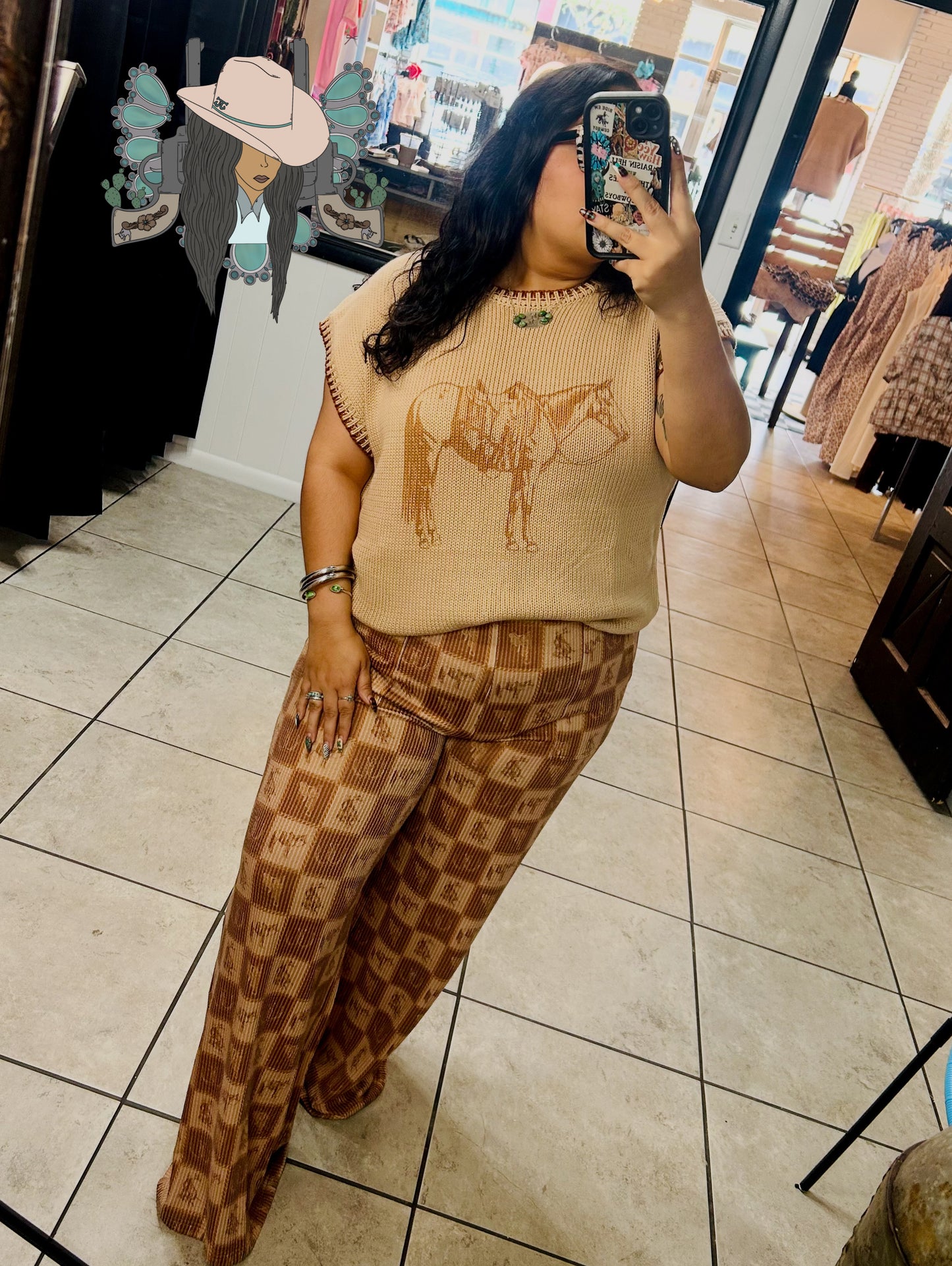 El vaquero knit top