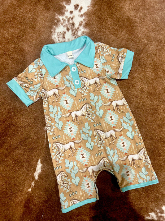 Aztec boys romper