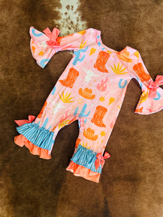 Ruffle Cowgirl romper