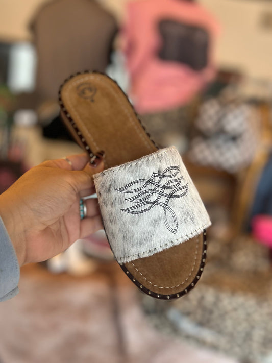 Jasmine cowhide sandal