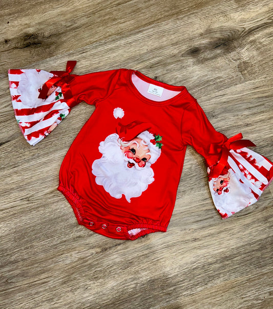 Santa baby romper