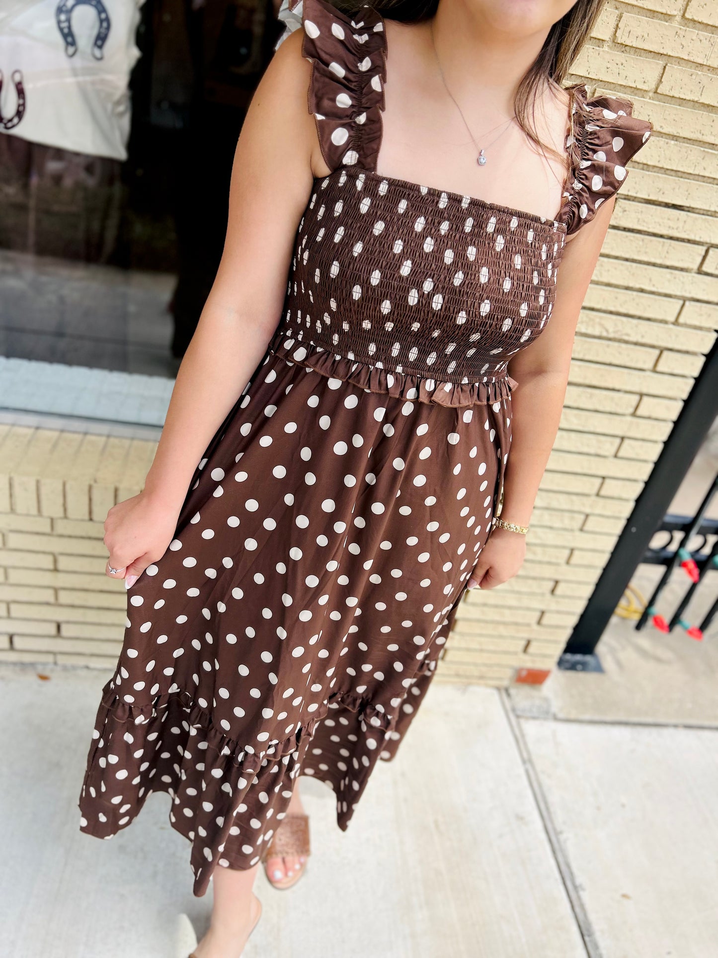 Women polka dot dress