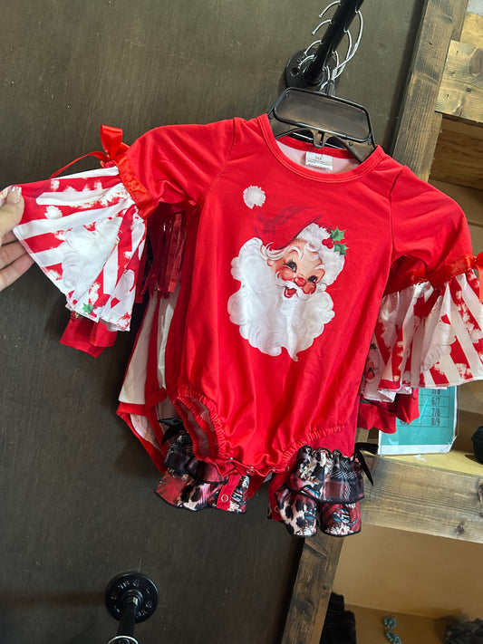 Santa baby romper