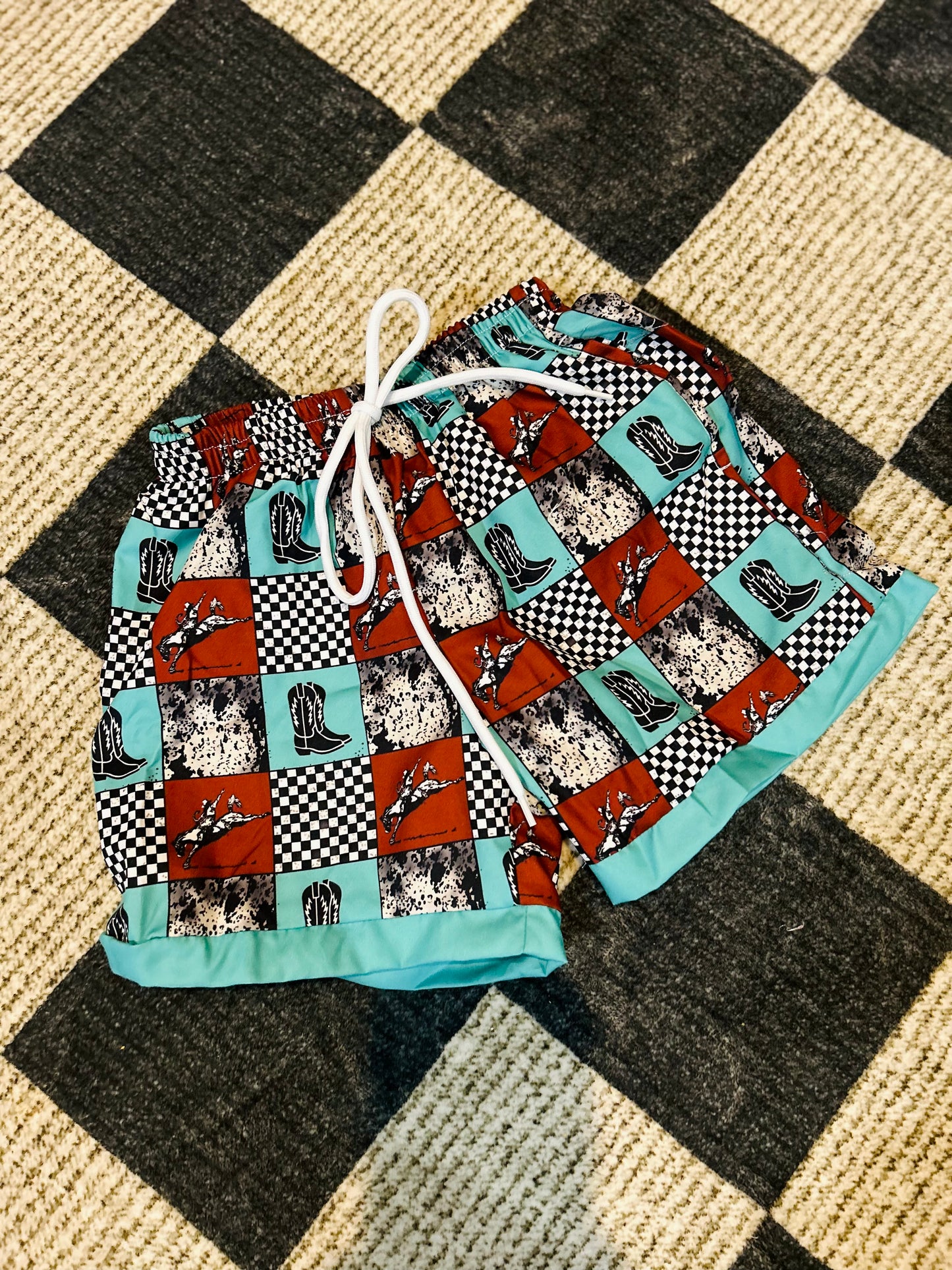 Punchy rancher swim trunks