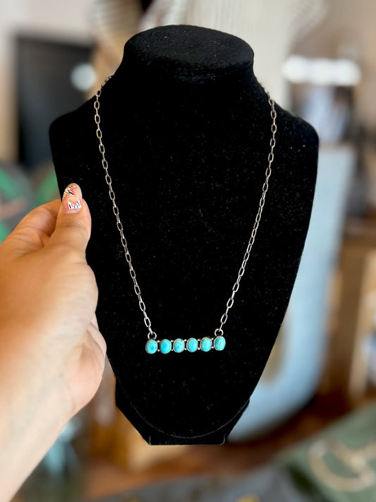 Sterling silver bar necklace