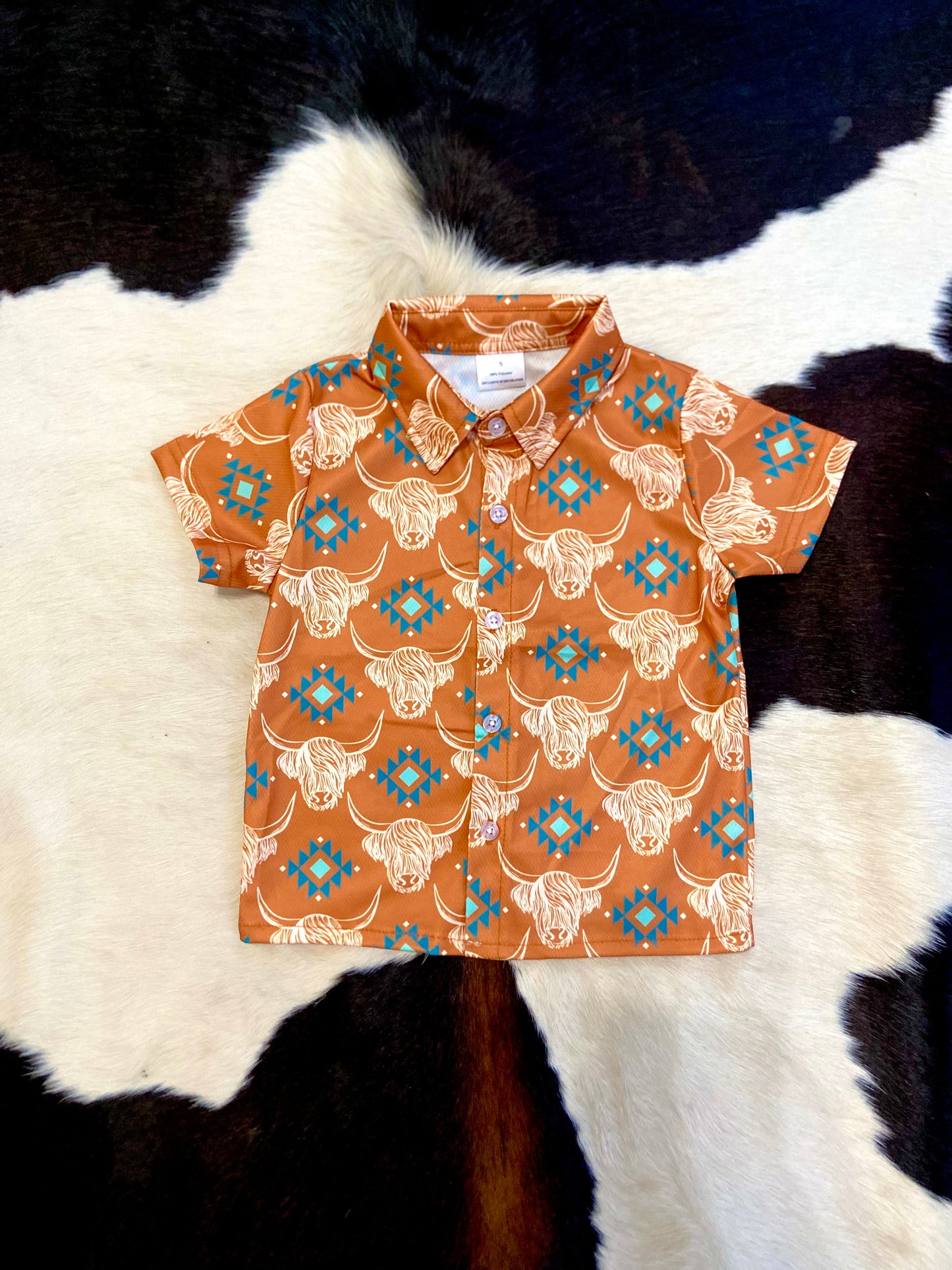 Highland rust button up