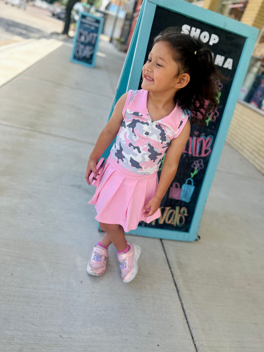 Pink camo girls set