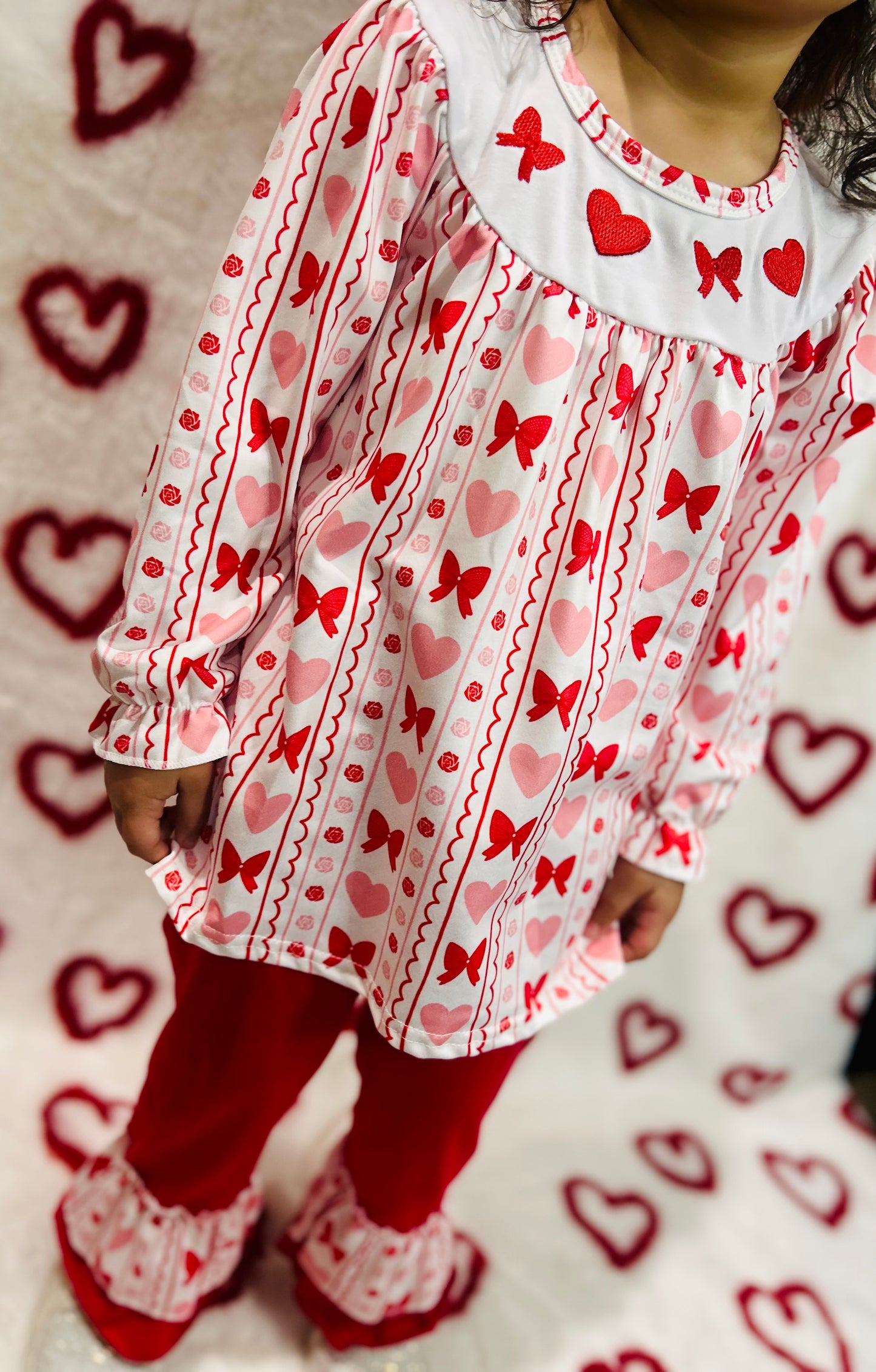 Valentines ruffle set