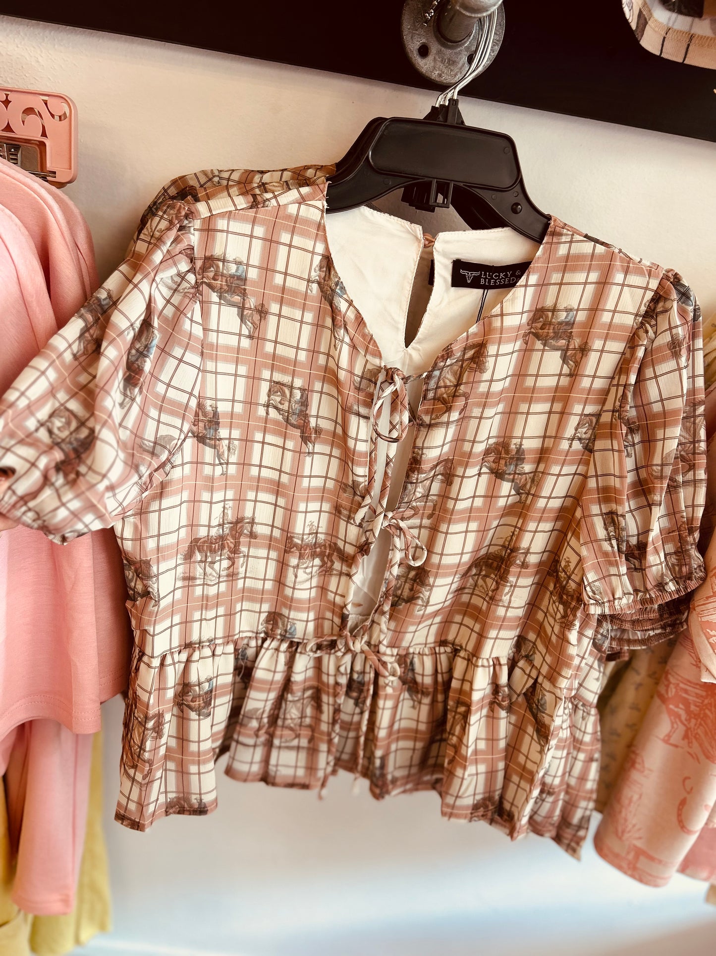 Plaid cowgirl top