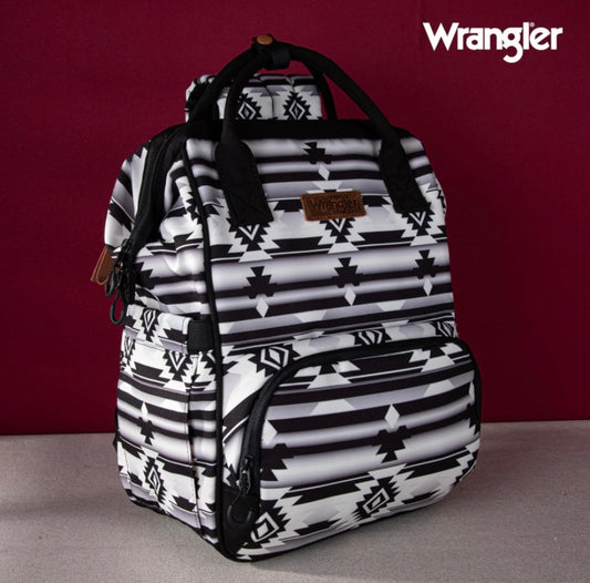 Black wrangler baby bag