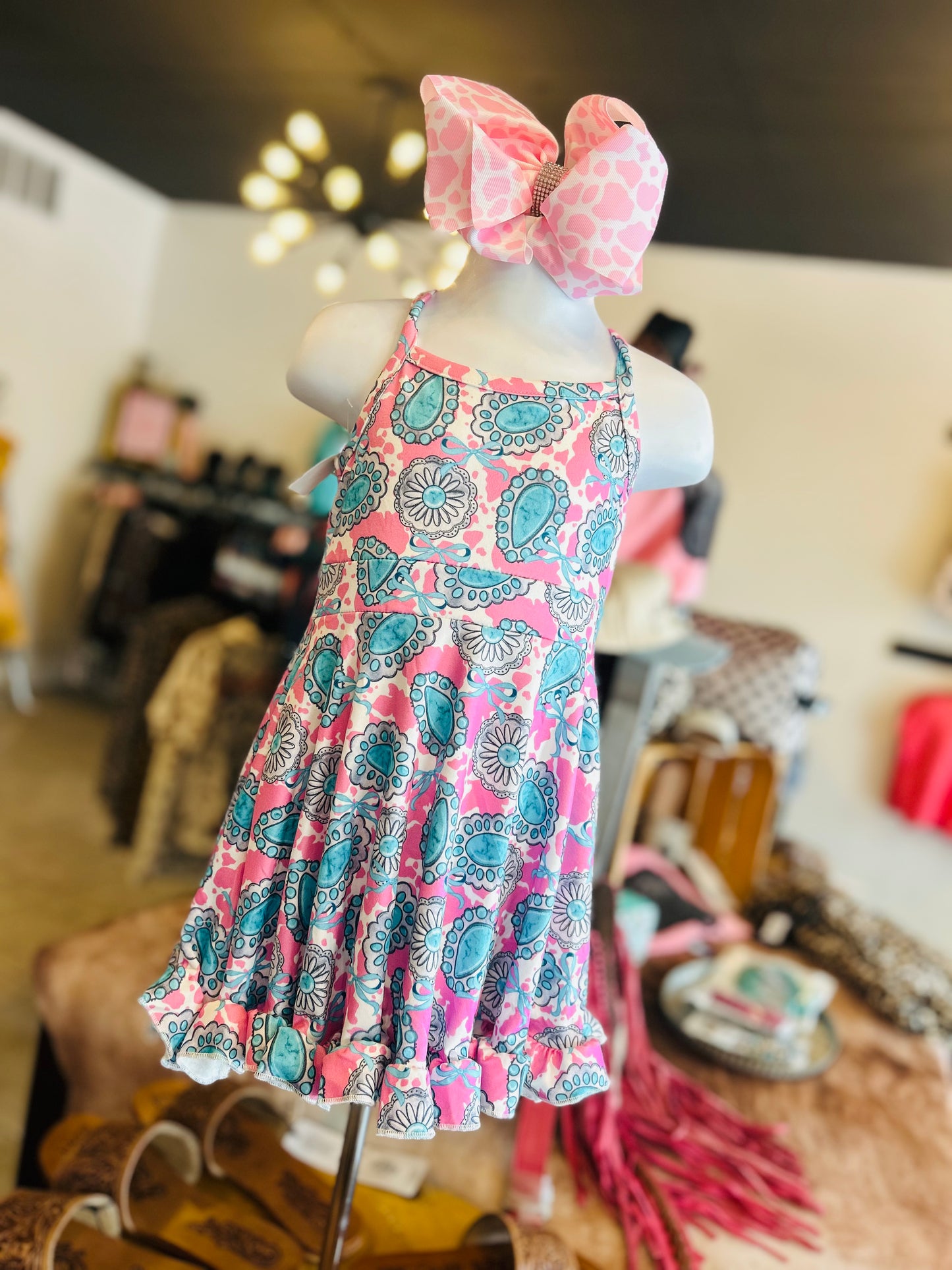 Pink concho dress