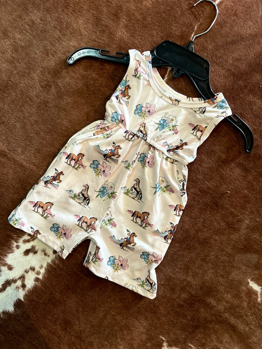 Spring cowgirl romper