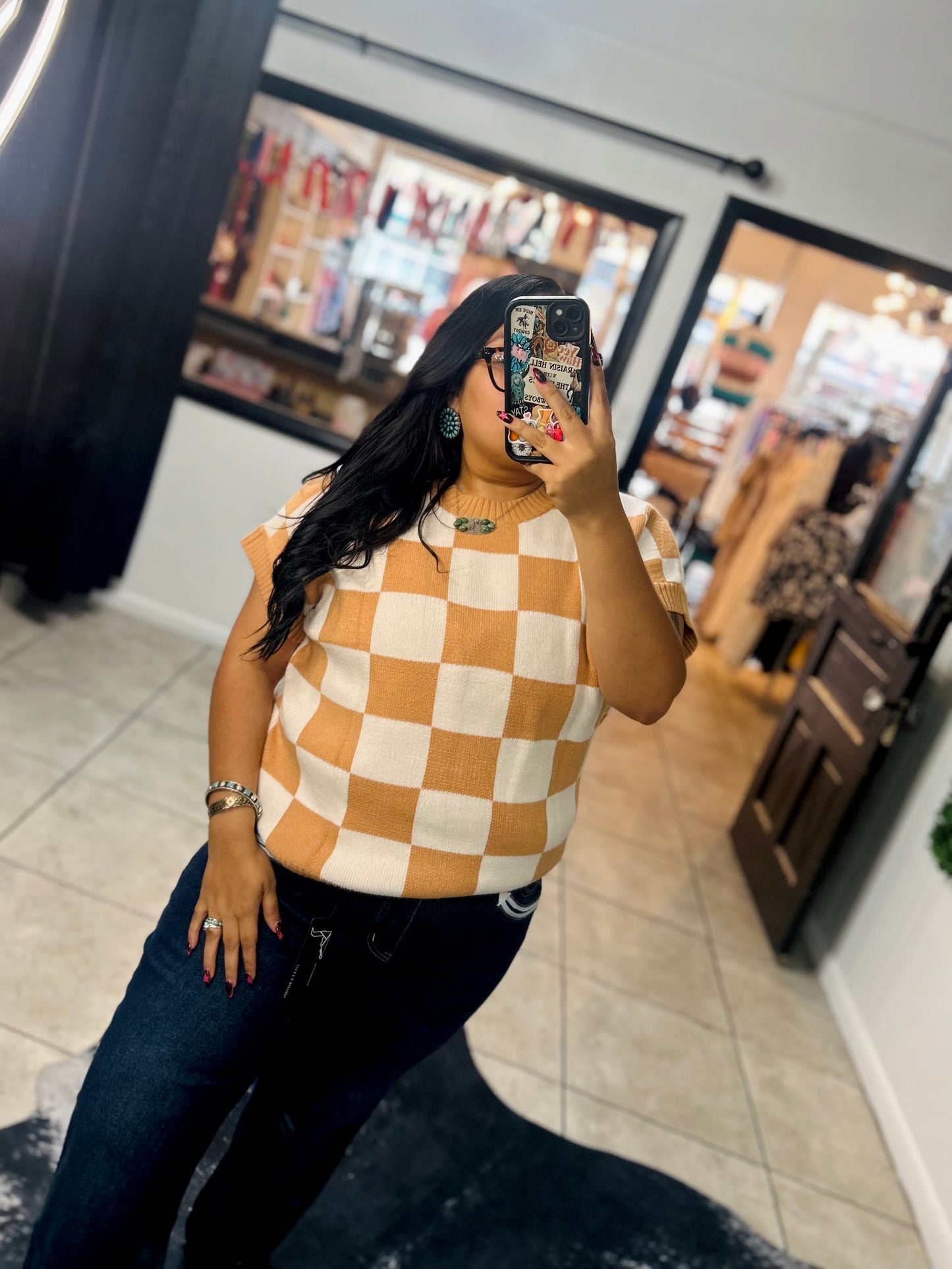 Checkered top