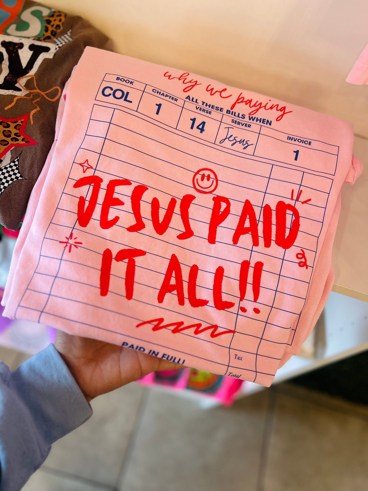 Jesus paid it all tee
