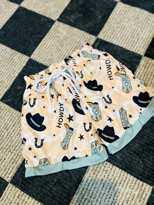 Howdy swim trunks