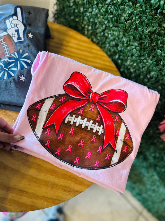 Pink football tee