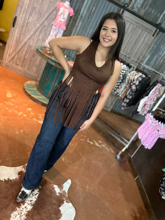 Janeth fringe top