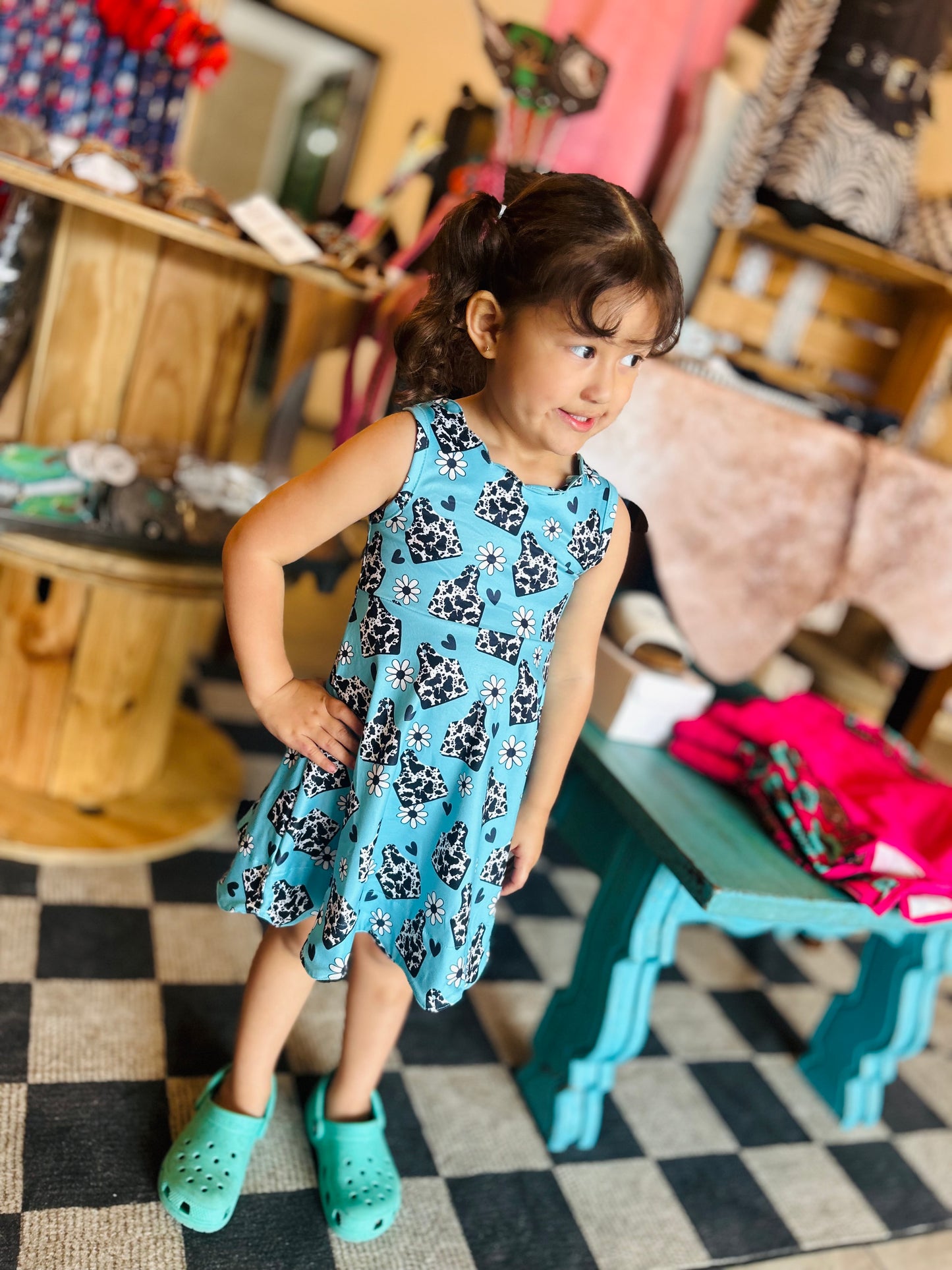 Cow tag dress
