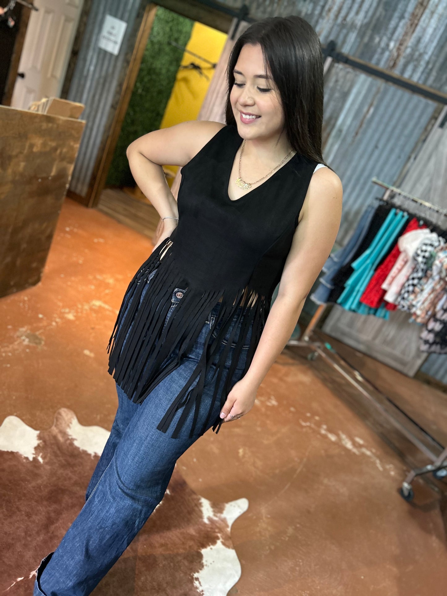 Janeth fringe top