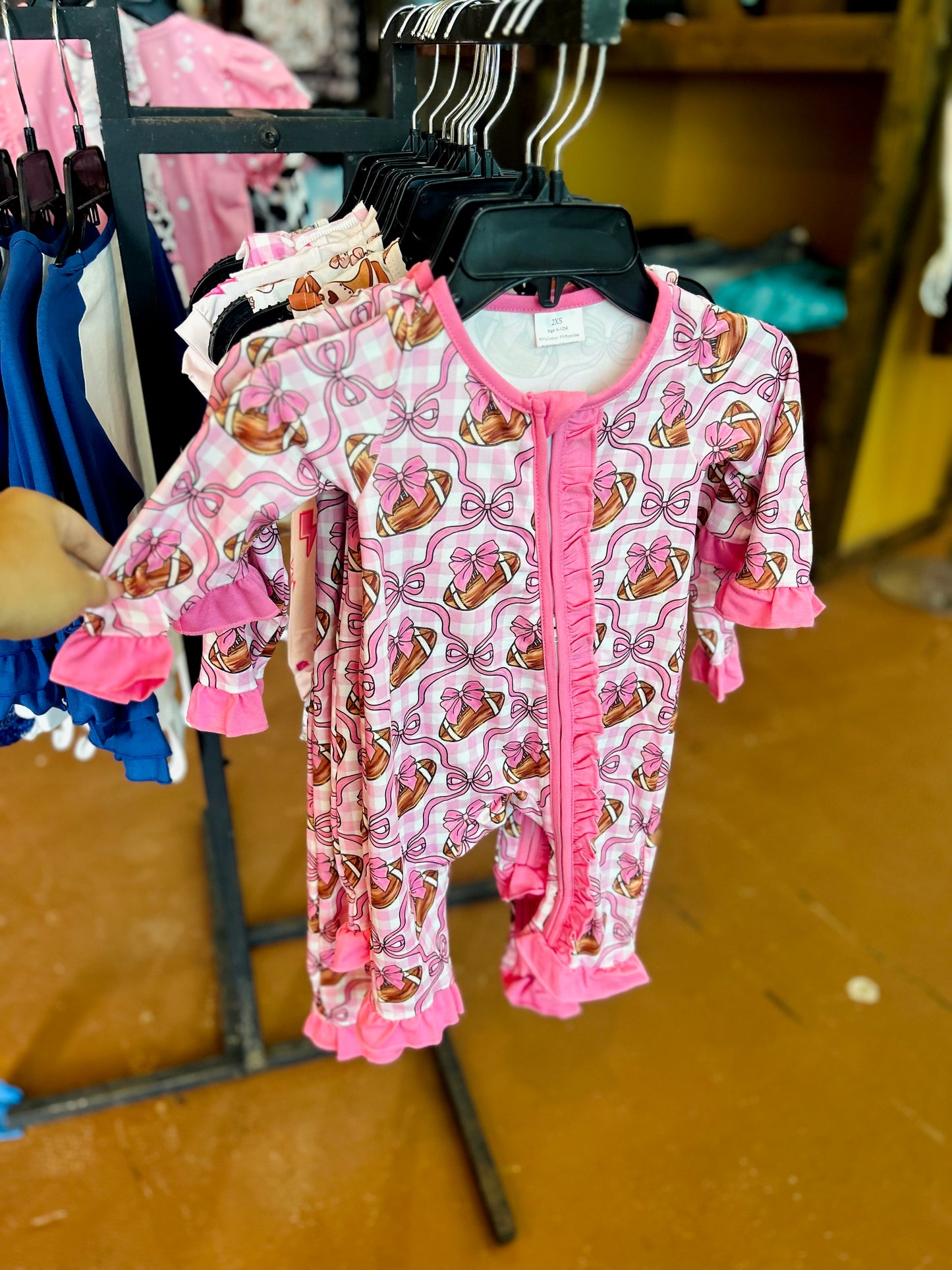 Football coquette romper