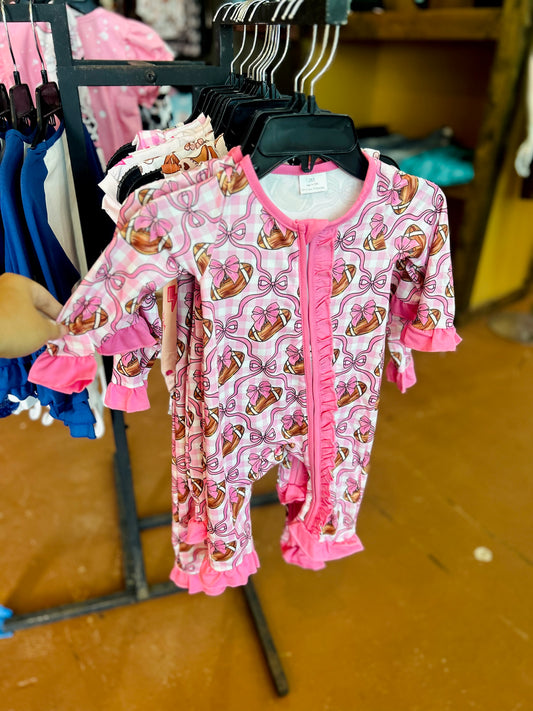 Football coquette romper