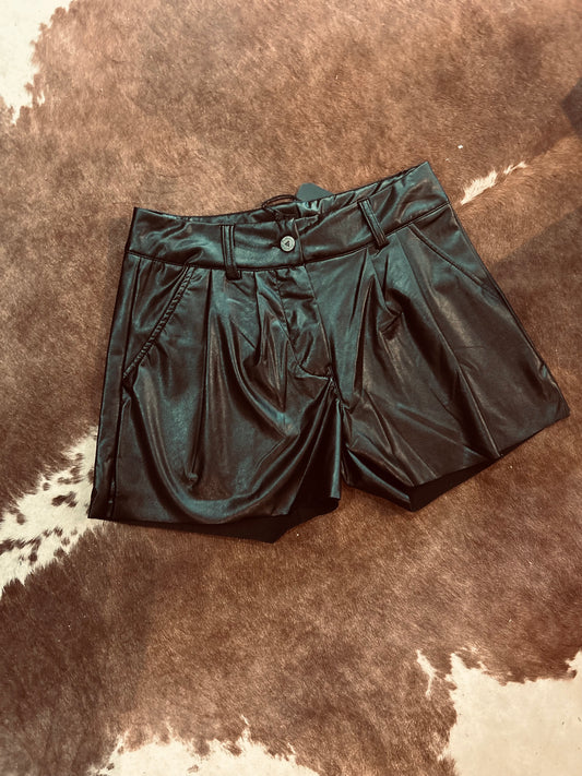 Leather shorts
