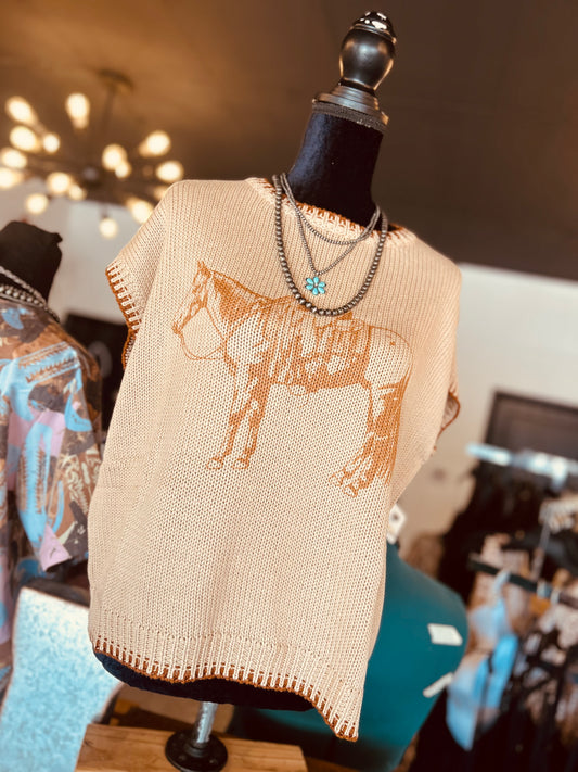 El vaquero knit top