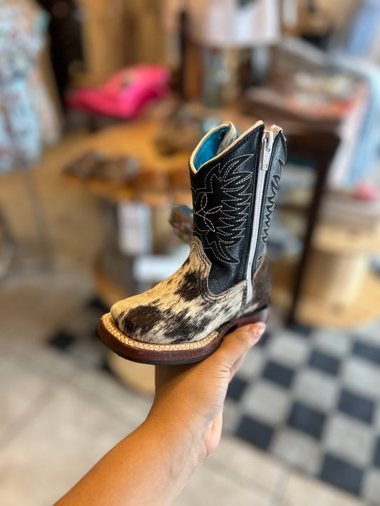 Kids cowhide boots