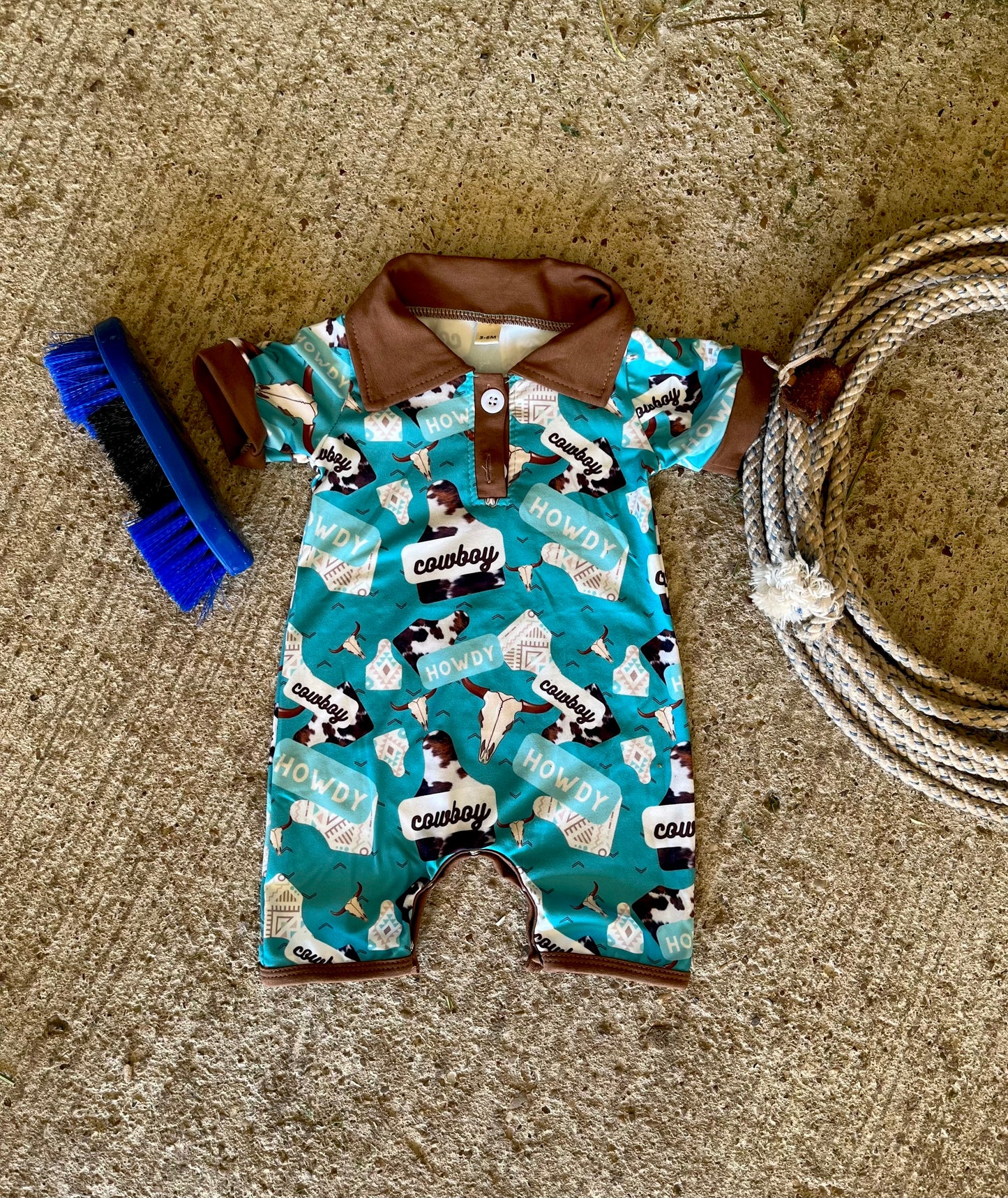 Howdy cowboy romper