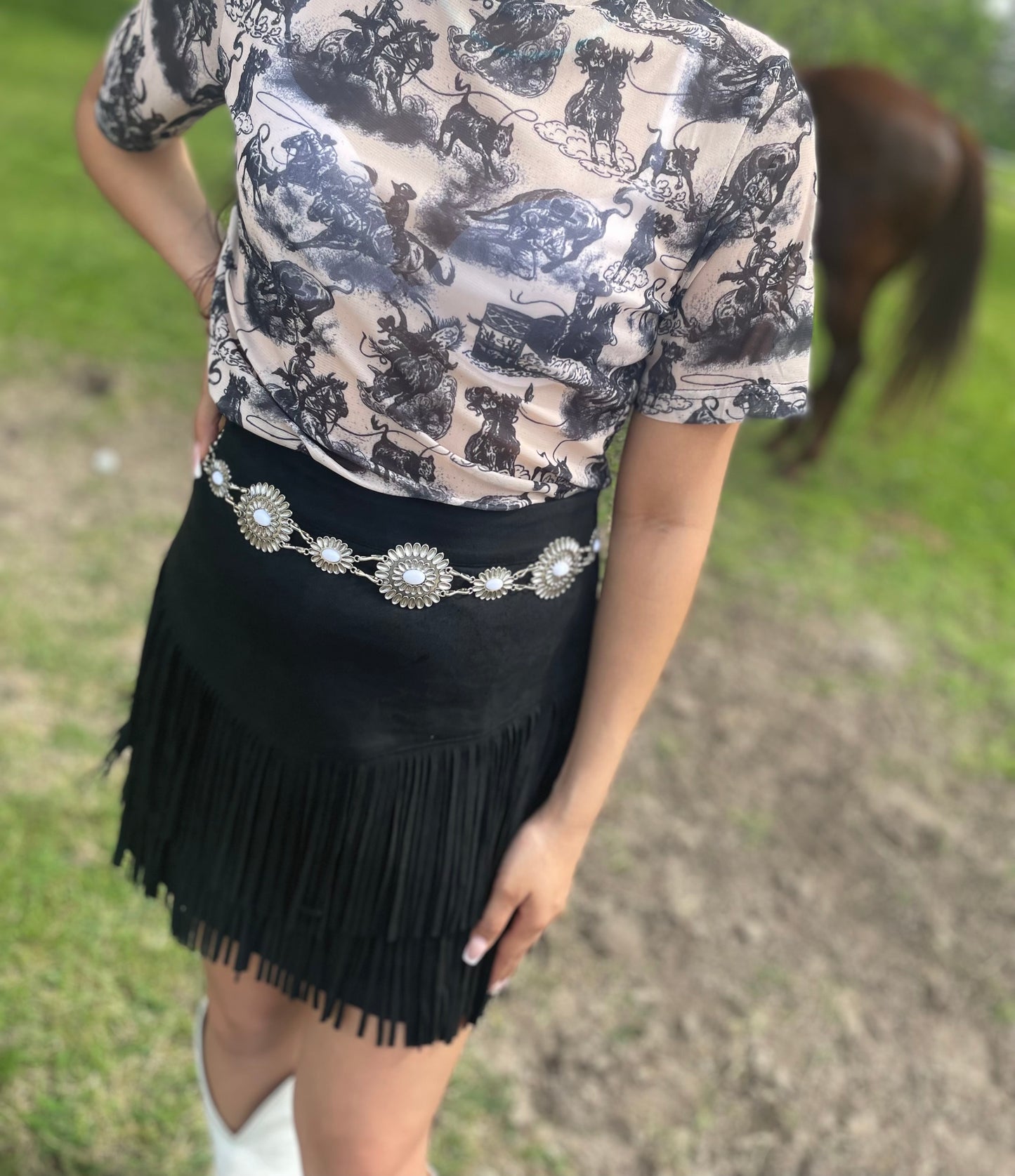 Fort Worth skirt black