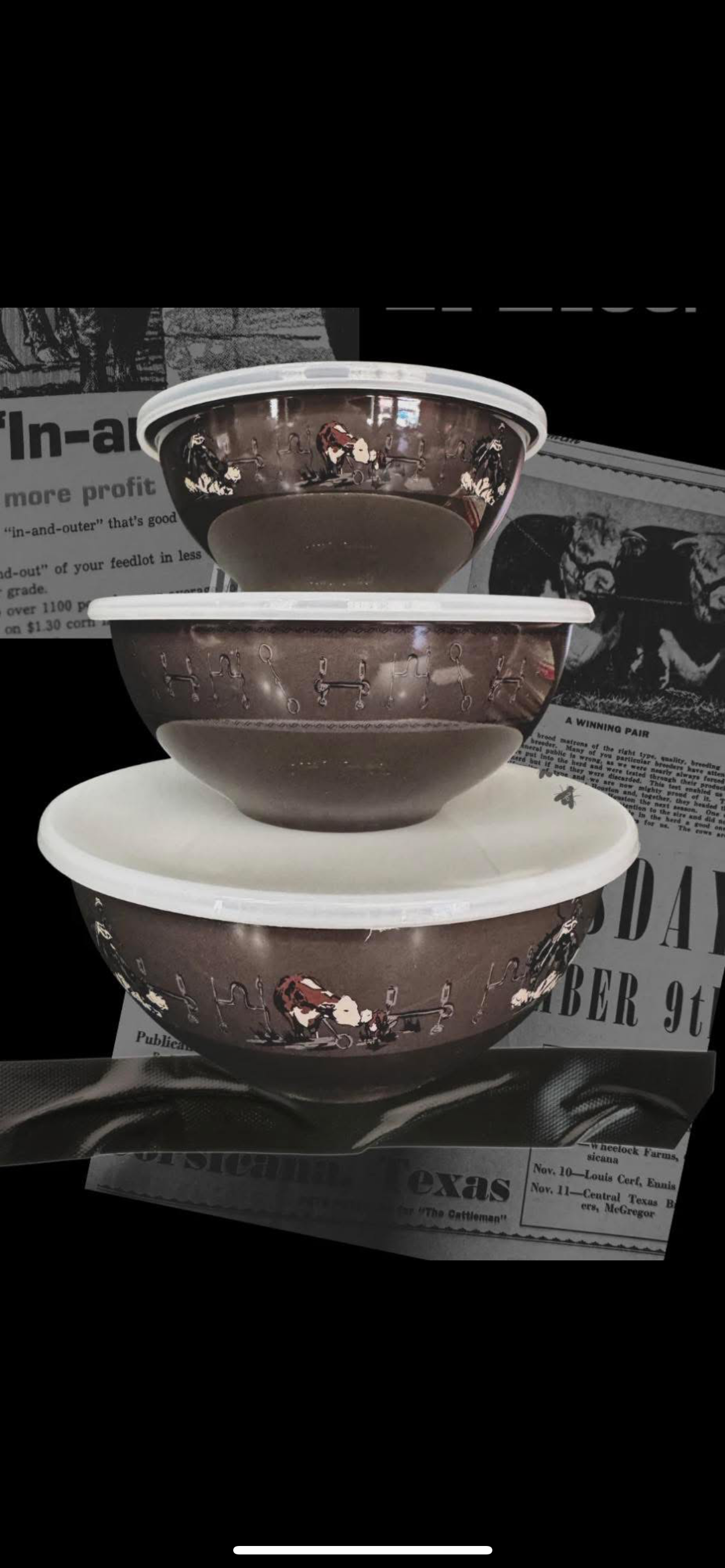 Bronc bowl set
