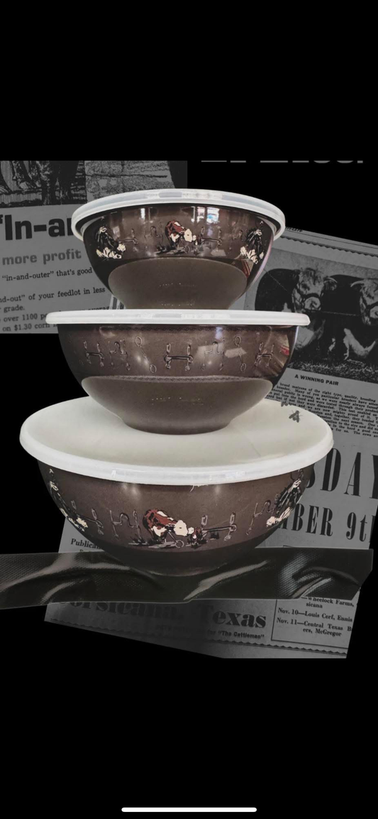 Bronc bowl set