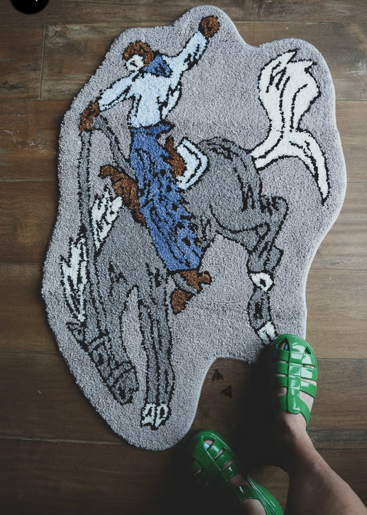 Cool it cowboy rug