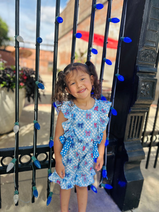 Patriotic girls romper