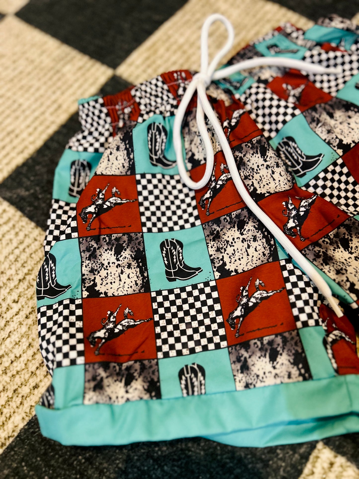 Punchy rancher swim trunks