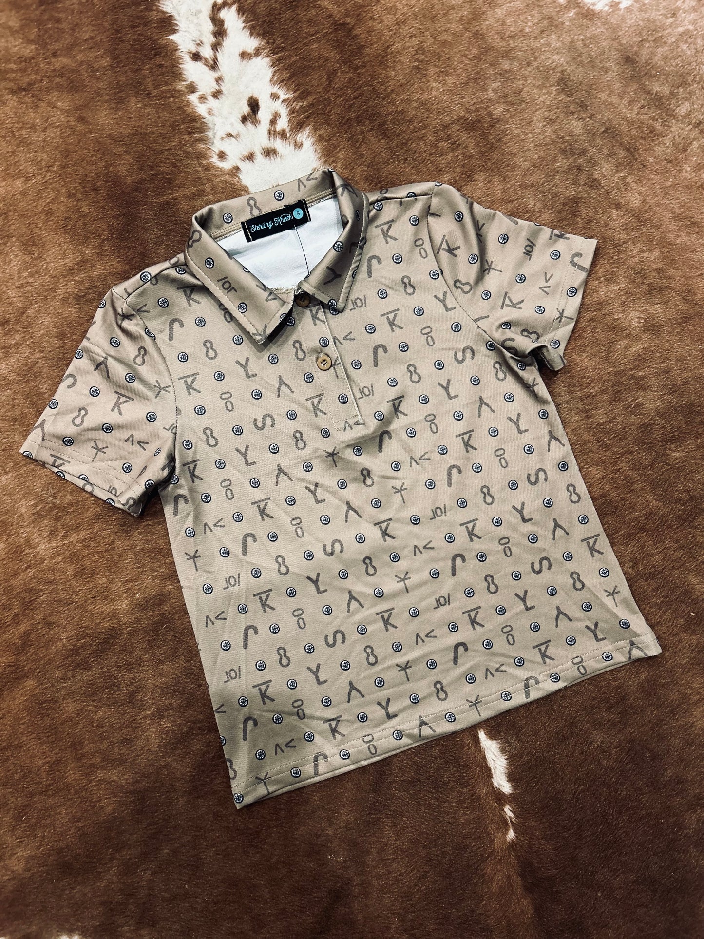 Branded cowboy polo
