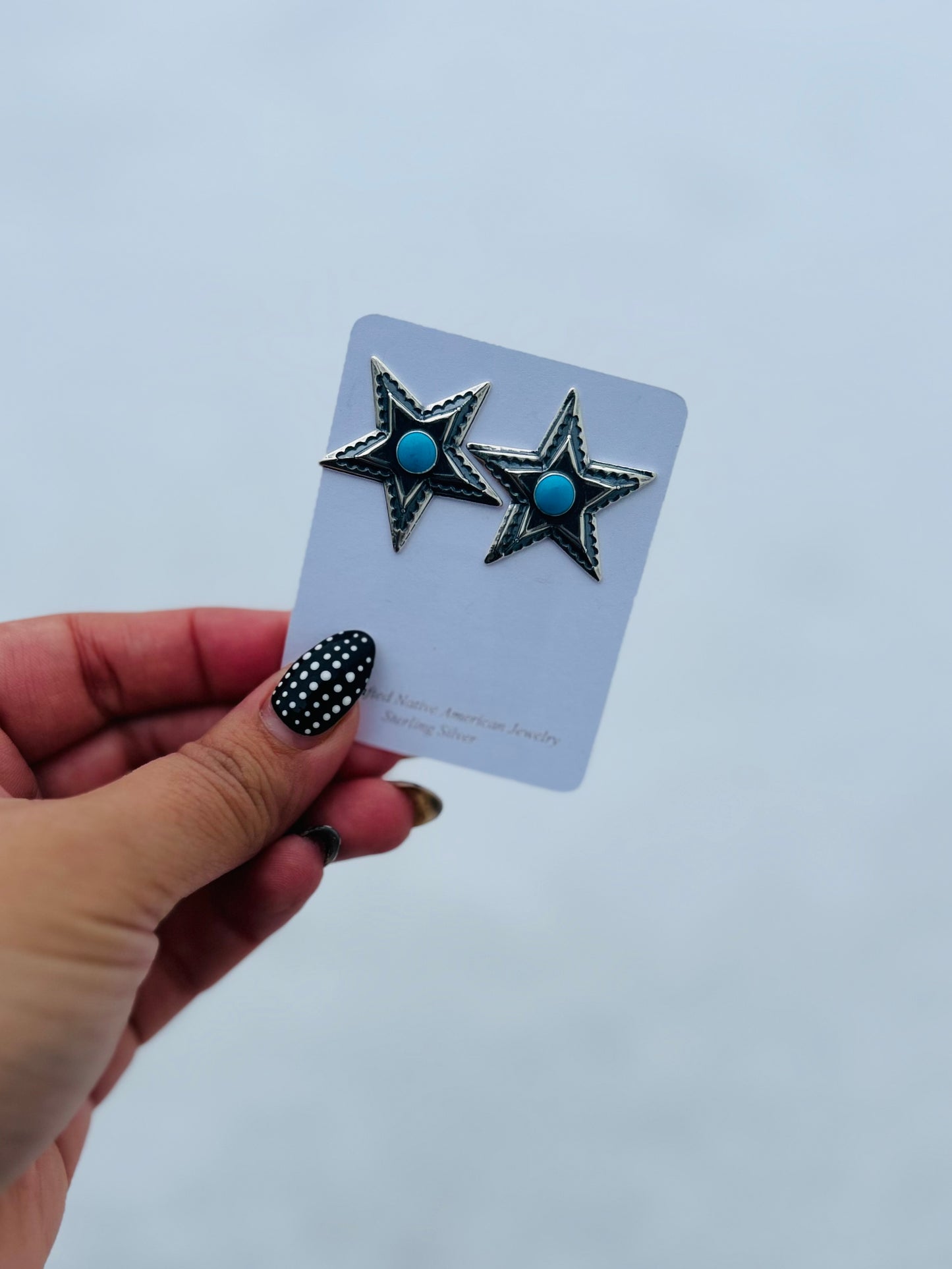 Punchy star earrings
