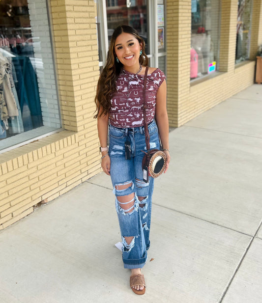 Texas cowgirl top