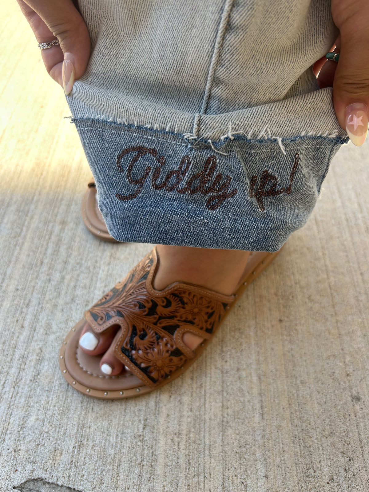 Pony barrel jeans