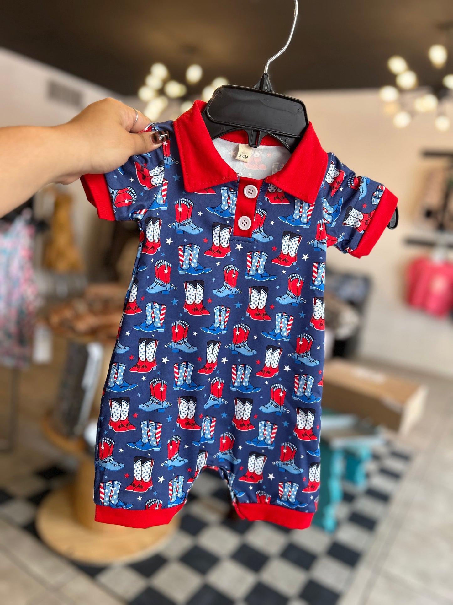 USA cowboy romper